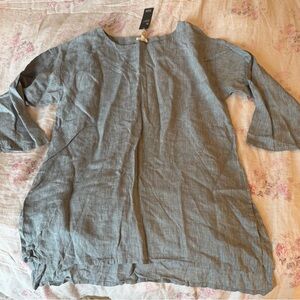 Eileen Fisher Ballet Neck Tunic in Chamber - NWT - XL
